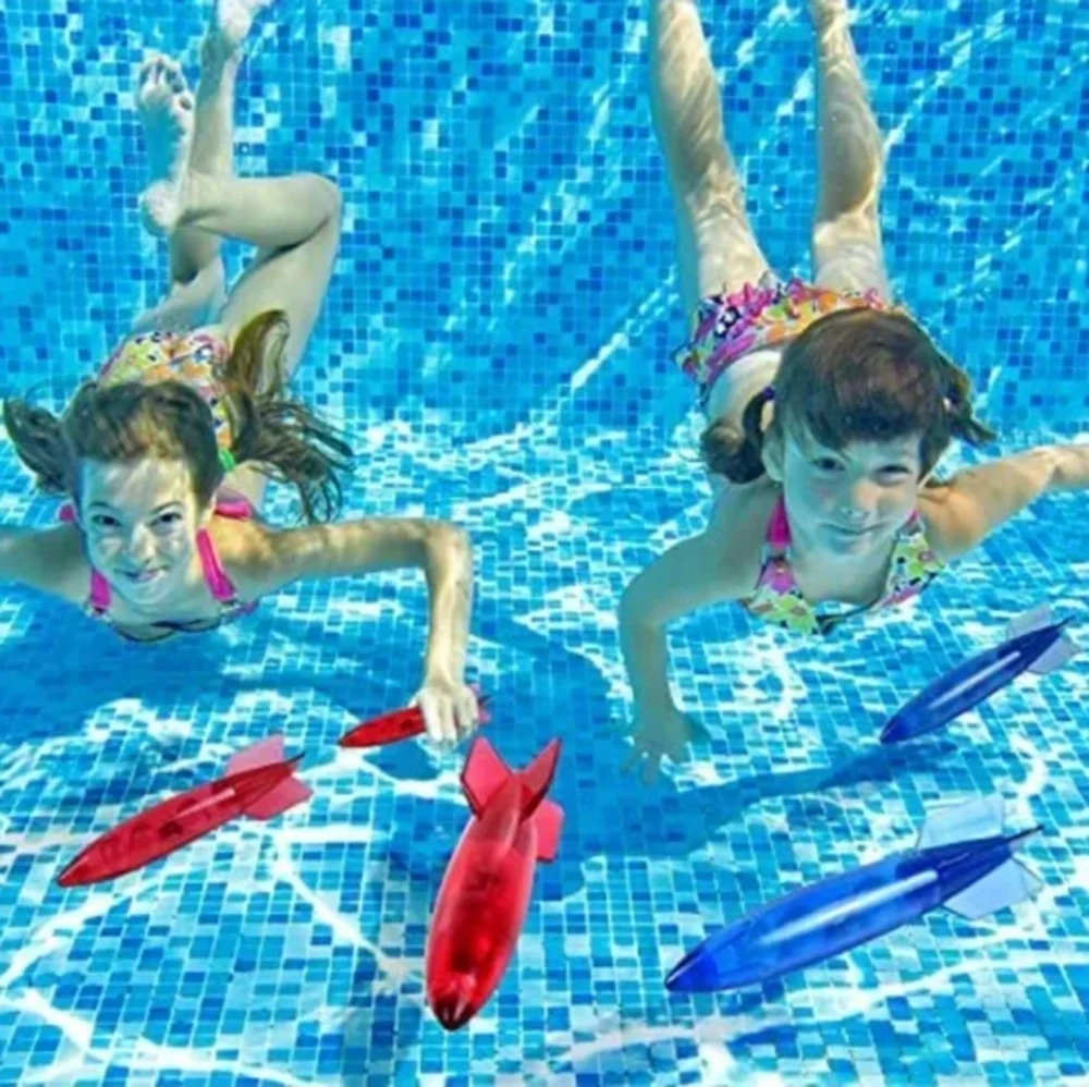 NEW Set of 2 Swimways 5 inch Light-up Pool Torpedo Dive Toys